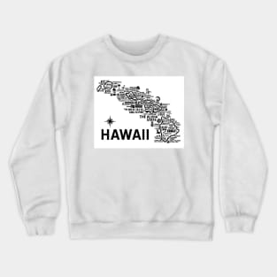 Hawaii Map Crewneck Sweatshirt